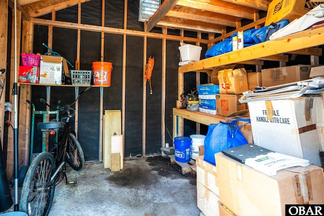 view of storage room