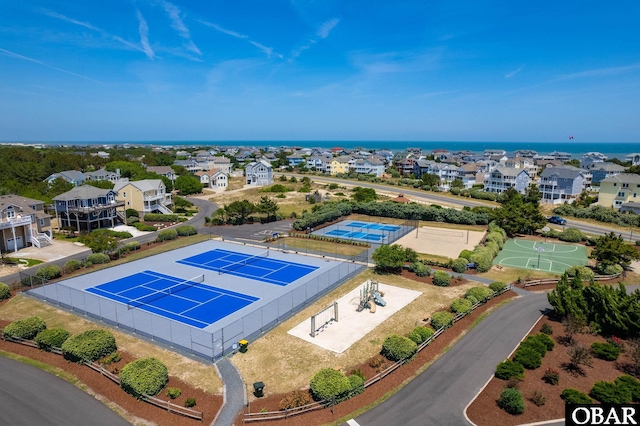 aerial view featuring a residential view