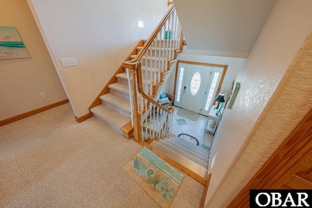 57390 Lighthouse Rd Lot 30, Hatteras, NC 27943 - stairway with carpet floors and baseboards