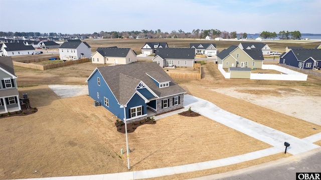 aerial view featuring a residential view