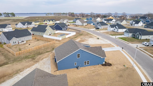 aerial view featuring a residential view