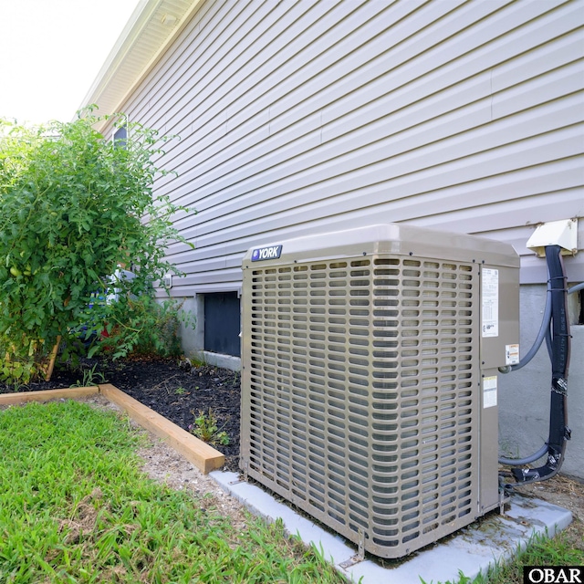 exterior details with central air condition unit