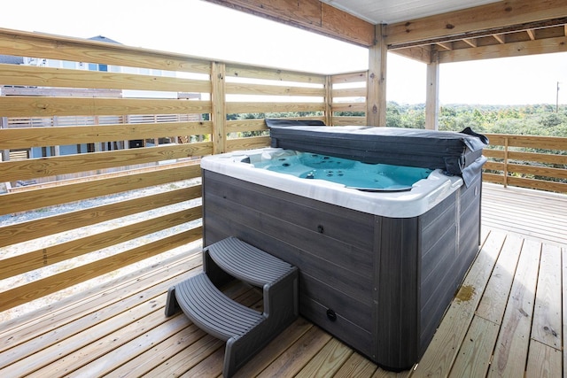 508 Albatross Ln Lot 116, Corolla, NC 27927 - wooden terrace with a hot tub