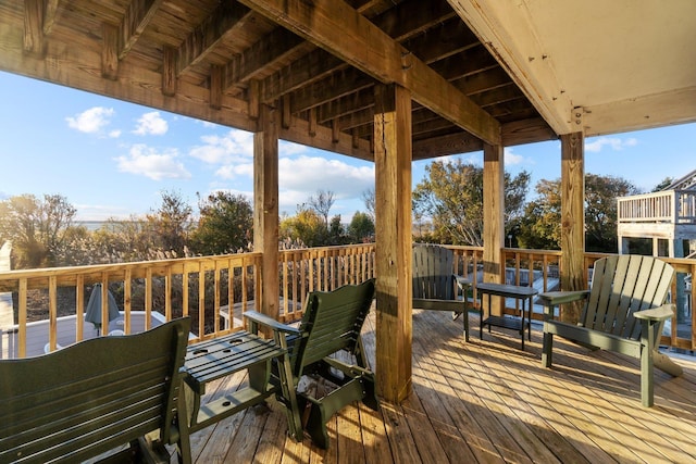 view of wooden terrace