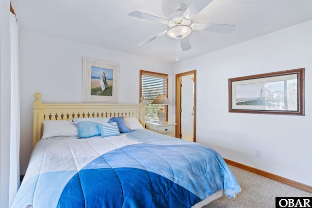 770 Bayberry Ct Lot 81, Corolla, NC 27927 - bedroom featuring carpet, baseboards, and a ceiling fan