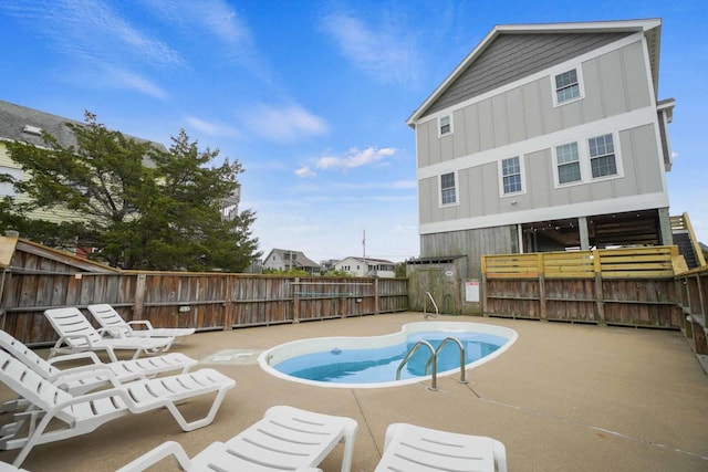 26205 Bluebeard Rd Lot 81, Salvo, NC 27972 - view of pool with a fenced backyard and a patio