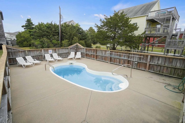 26205 Bluebeard Rd Lot 81, Salvo, NC 27972 - view of swimming pool featuring fence and a patio area