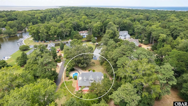 4 Birch Ln Lot 15, Southern Shores, NC 27949 - aerial overview of property's location featuring a forest and a large body of water