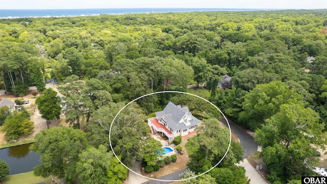 4 Birch Ln Lot 15, Southern Shores, NC 27949 - view of subject property featuring a heavily wooded area and a large body of water