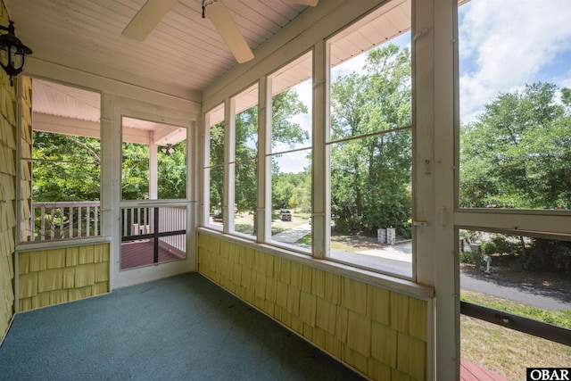 4 Birch Ln Lot 15, Southern Shores, NC 27949 - unfurnished sunroom with ceiling fan