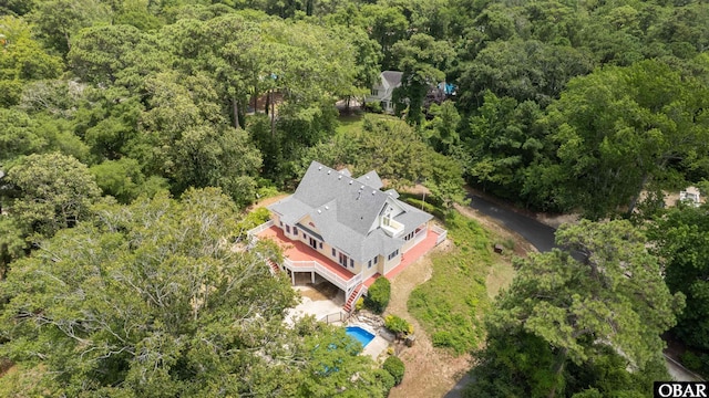 4 Birch Ln Lot 15, Southern Shores, NC 27949 - aerial view of property's location with a heavily wooded area