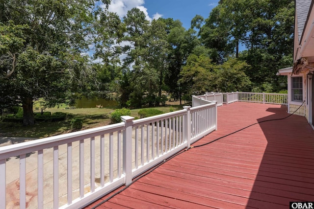 4 Birch Ln Lot 15, Southern Shores, NC 27949 - wooden terrace featuring view of scattered trees
