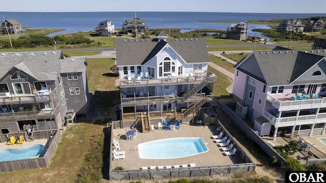 54053 Sandpiper Dr Lot 4, Frisco, NC 27936 - bird's eye view of a pool and a nearby body of water