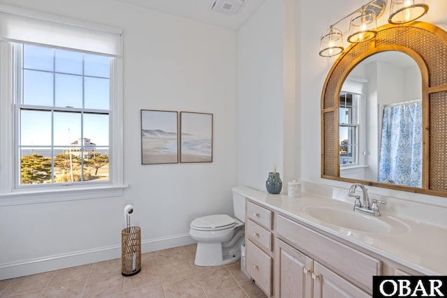54053 Sandpiper Dr Lot 4, Frisco, NC 27936 - full bath with toilet, vanity, tile patterned flooring, and baseboards