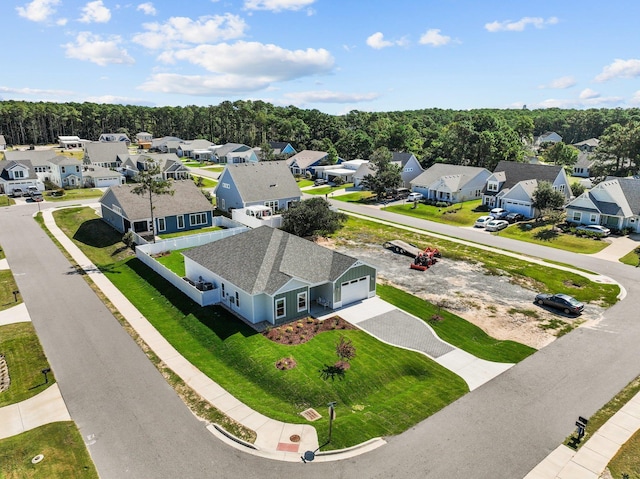 drone / aerial view featuring a residential view