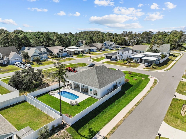 bird's eye view featuring a residential view