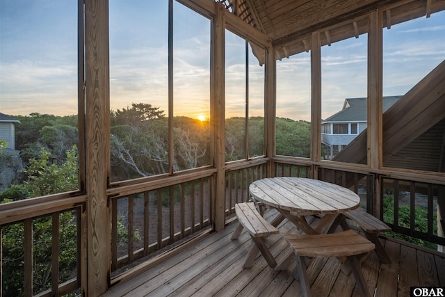 sunroom / solarium with plenty of natural light
