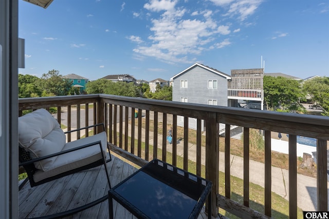 balcony with a residential view