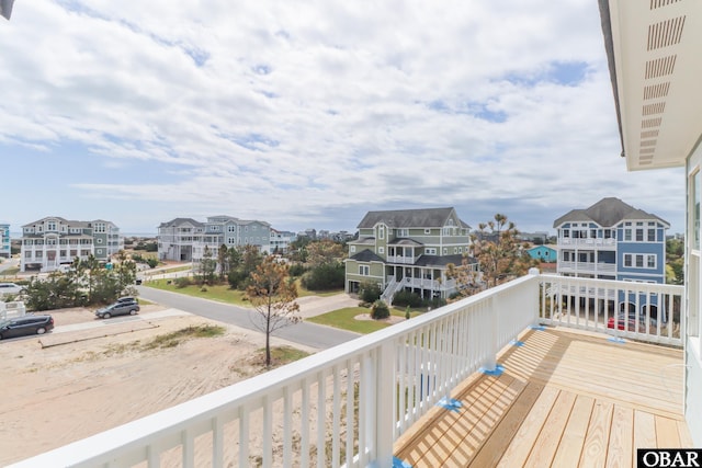balcony with a residential view