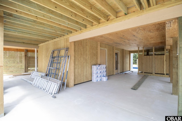 miscellaneous room with finished concrete flooring