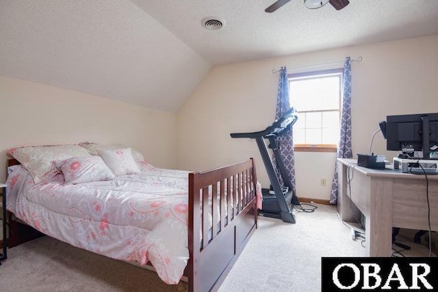 128 Daphne Ln Lot 17, Manteo, NC 27954 - carpeted bedroom with lofted ceiling and ceiling fan