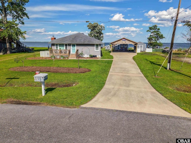 400 Driftwood Dr Lot 168, Elizabeth City, NC 27909 - ranch-style house featuring concrete driveway, a front lawn, a porch, and a carport