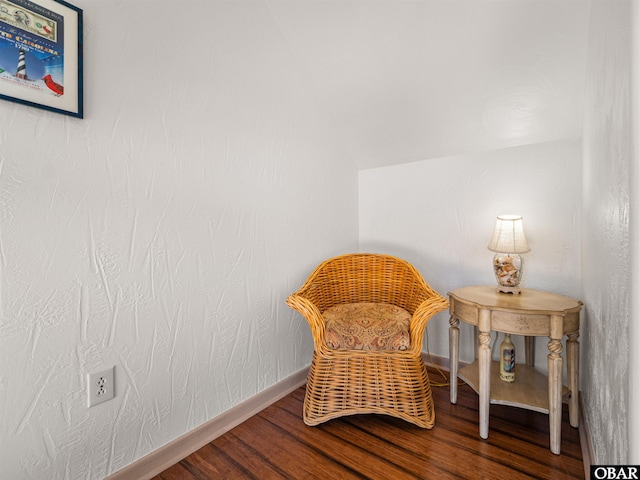 2250 Ocean Pearl Rd Lot 13, Corolla, NC 27927 - sitting room with wood finished floors, vaulted ceiling, and baseboards