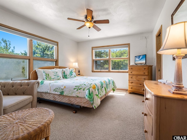2250 Ocean Pearl Rd Lot 13, Corolla, NC 27927 - carpeted bedroom with multiple windows and a ceiling fan