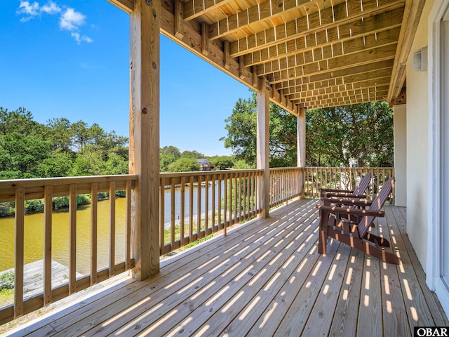 2250 Ocean Pearl Rd Lot 13, Corolla, NC 27927 - wooden deck featuring a water view