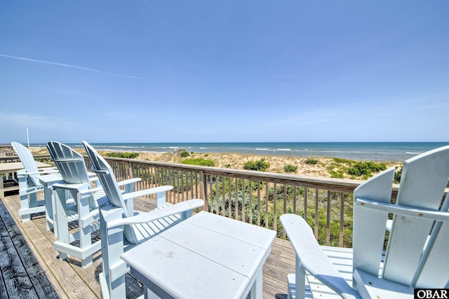 42075 Ocean View Dr Lot 3, Avon, NC 27943 - wooden terrace featuring view of water and beach