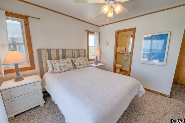 42075 Ocean View Dr Lot 3, Avon, NC 27943 - bedroom featuring carpet, ensuite bath, and ceiling fan