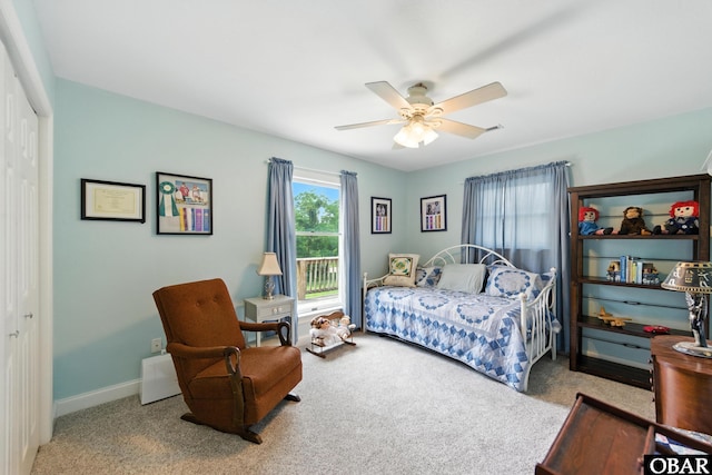 102 Lighthouse Vw Lot 5, Aydlett, NC 27916 - carpeted bedroom with a closet and a ceiling fan