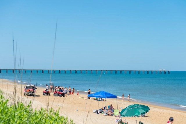 water view with a view of the beach