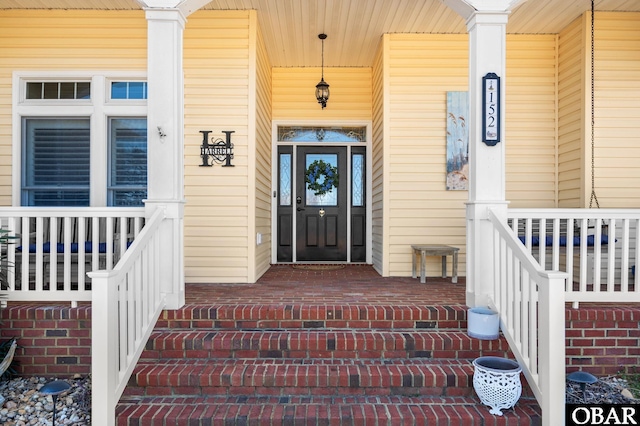 view of doorway to property