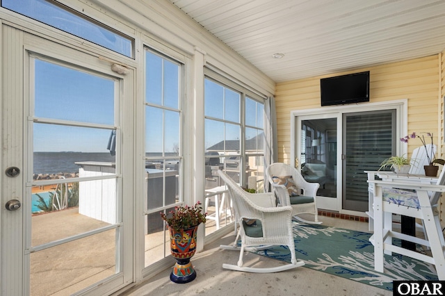 view of sunroom