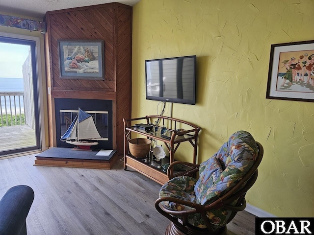 2035 S Virginia Dare Trl Unit 11, Kill Devil Hills, NC 27948 - living area featuring wood finished floors