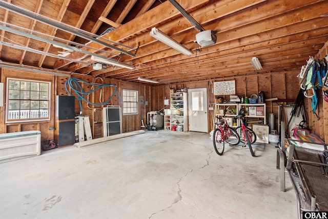 garage featuring a garage door opener