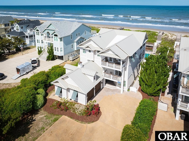 367 Lindsey Ln Lot 1, Corolla, NC 27927 - bird's eye view with a beach view and a water view