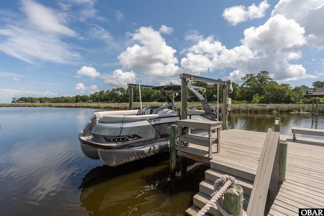 2001 Creek Rd Lot 16, Kitty Hawk, NC 27949 - dock area featuring a water view and boat lift