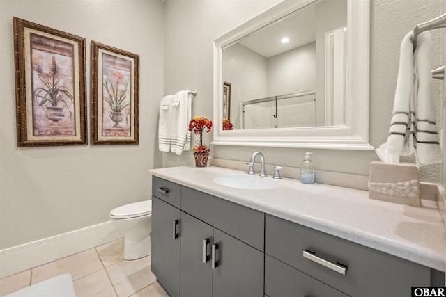 2001 Creek Rd Lot 16, Kitty Hawk, NC 27949 - bathroom with vanity, tile patterned floors, and a shower