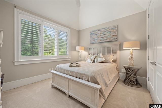 2001 Creek Rd Lot 16, Kitty Hawk, NC 27949 - bedroom featuring light colored carpet and vaulted ceiling