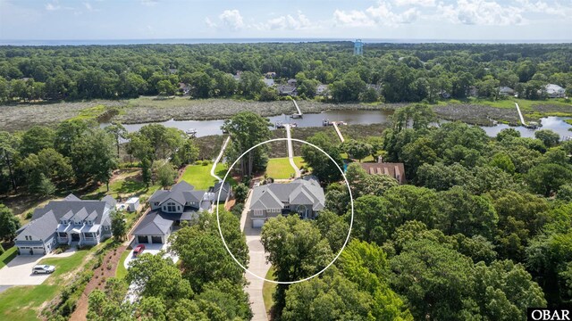 2001 Creek Rd Lot 16, Kitty Hawk, NC 27949 - aerial view of residential area featuring a large body of water and a forest