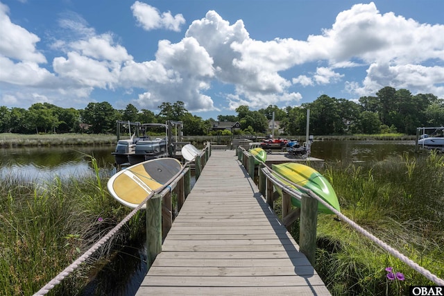 2001 Creek Rd Lot 16, Kitty Hawk, NC 27949 - dock featuring a water view and boat lift