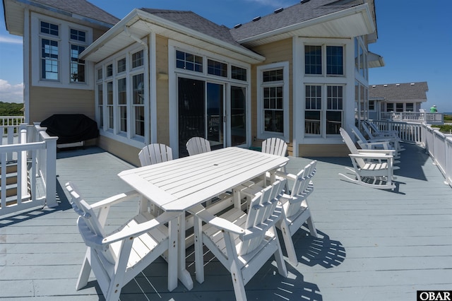 369 Deep Neck Rd Lot # 139, Corolla, NC 27927 - wooden deck featuring grilling area and outdoor dining area