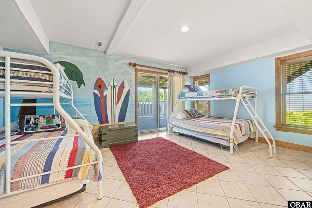 369 Deep Neck Rd Lot # 139, Corolla, NC 27927 - bedroom with tile patterned floors and access to outside