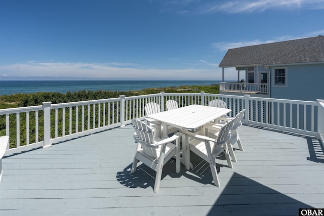369 Deep Neck Rd Lot # 139, Corolla, NC 27927 - deck with outdoor dining area and a water view
