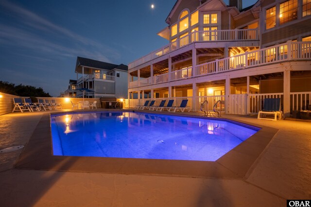 369 Deep Neck Rd Lot # 139, Corolla, NC 27927 - pool at night with a patio and a community pool