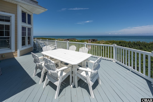 369 Deep Neck Rd Lot # 139, Corolla, NC 27927 - deck featuring outdoor dining area and a water view