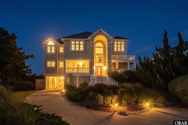 369 Deep Neck Rd Lot # 139, Corolla, NC 27927 - beach home with stairway, a carport, driveway, and a porch