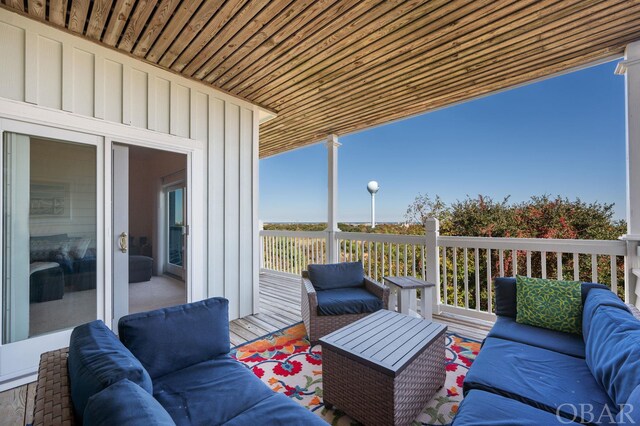 deck featuring an outdoor hangout area